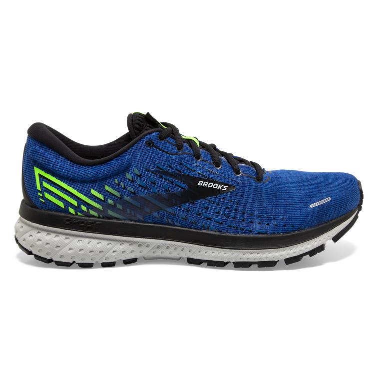 Brooks Ghost 13 Mens Road Running Shoes - Blue/Black/Green Gecko - Indonesia (TSVX-64085)